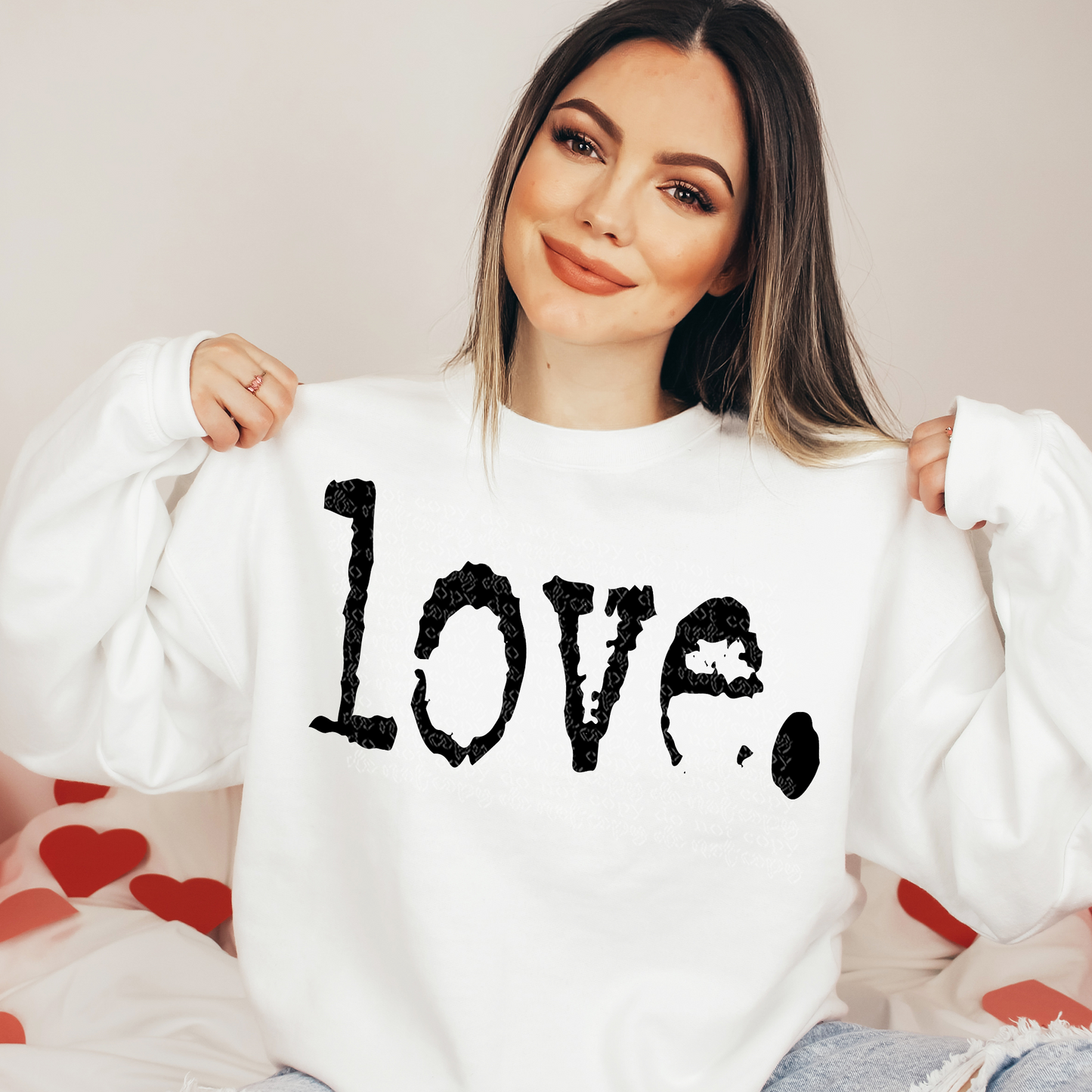 Love Typography DTF Transfer
