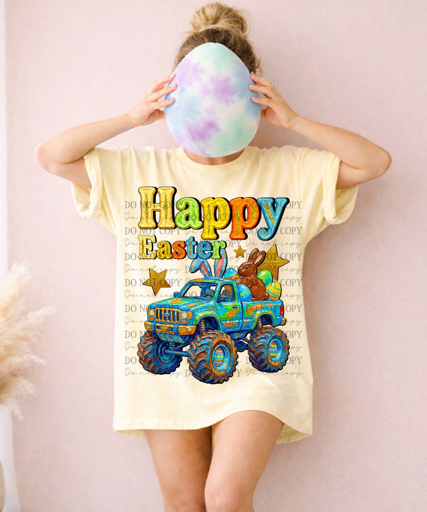 Happy Easter Monster Truck DTF Transfer