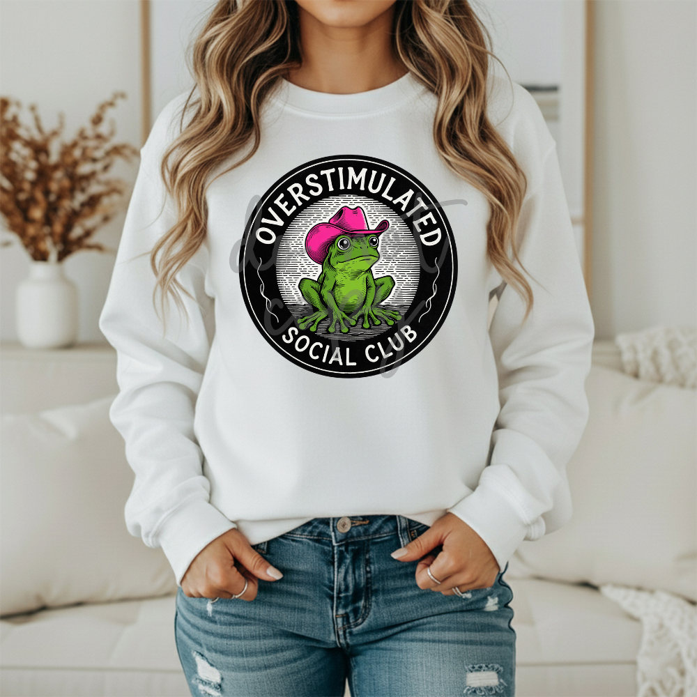 Overstimulated Social Club Frog DTF Transfer