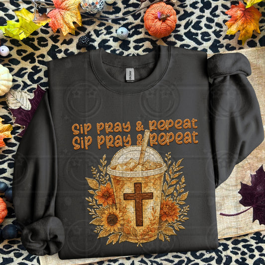 Sip pray & repeat