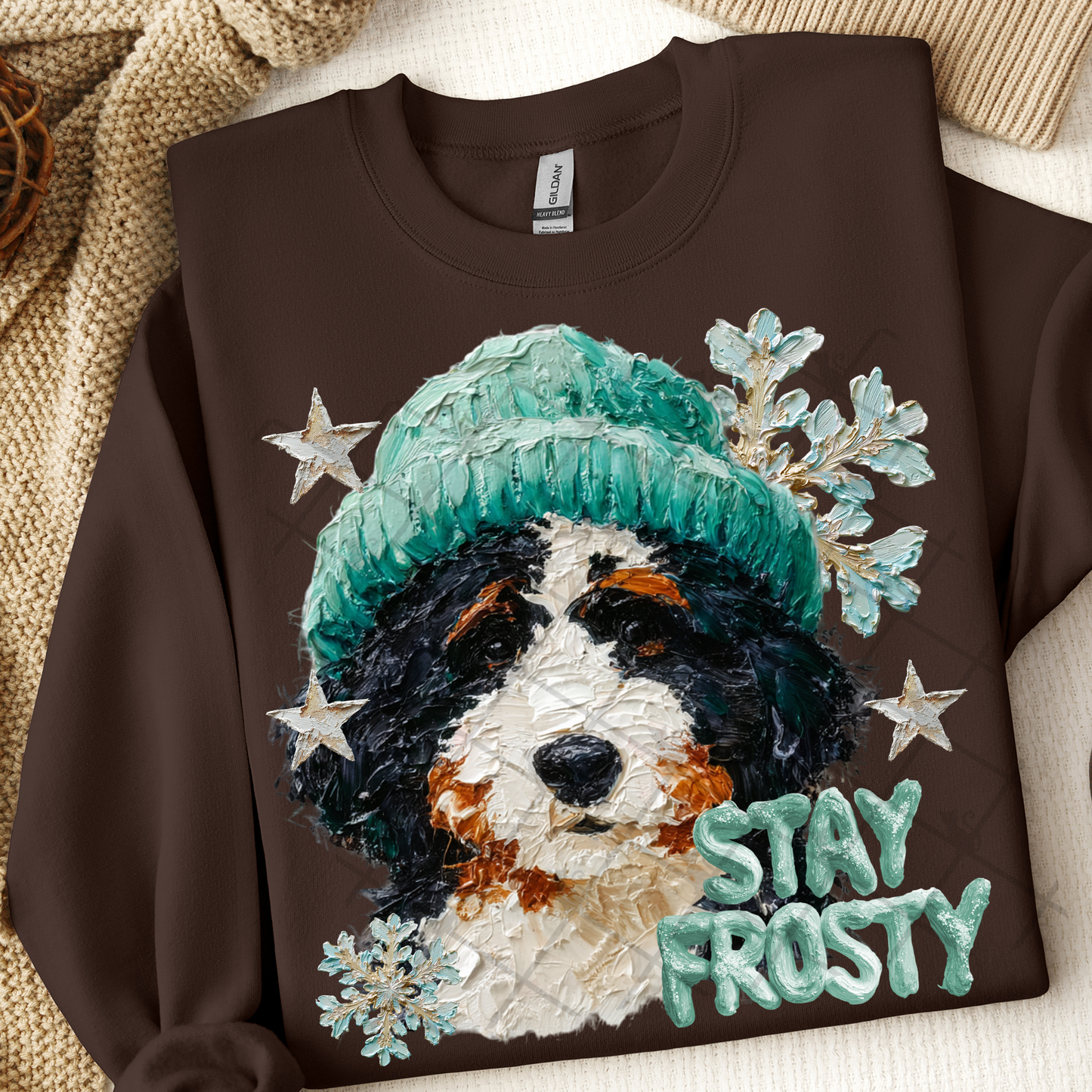 Stay Frosty Bernedoodle DTF Transfer