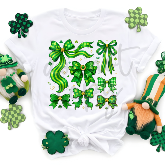 St. Patrick’s Day Stacked Green Bows DTF Transfer