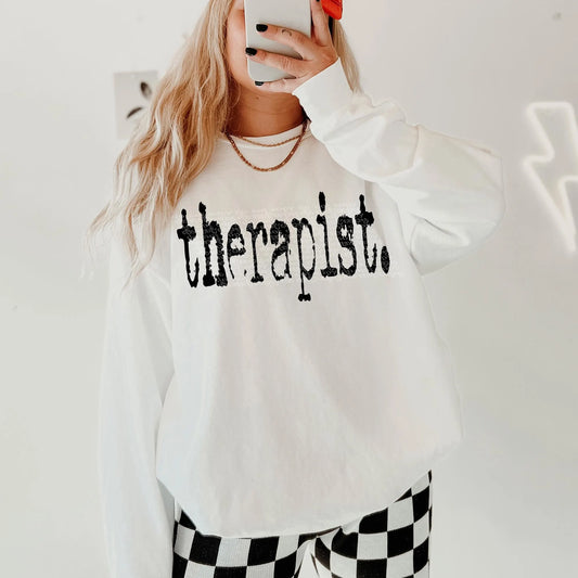 Therapist Typography DTF Transfer