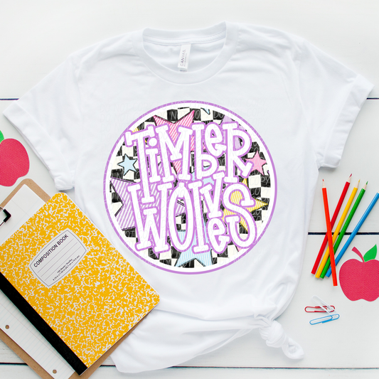 Timberwolves (purple stars mascots)