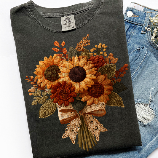 Vintage Cottage Sunflower Bouquet