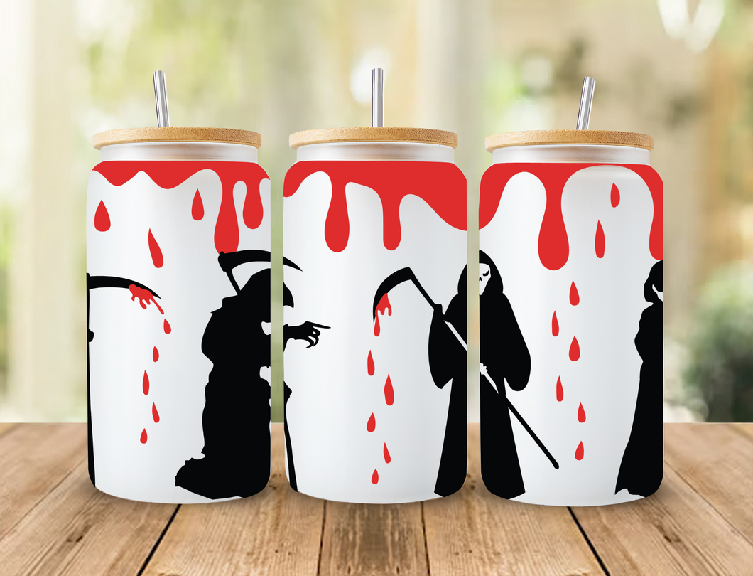 Grim reaper with blood drip - UV Libby Wrap