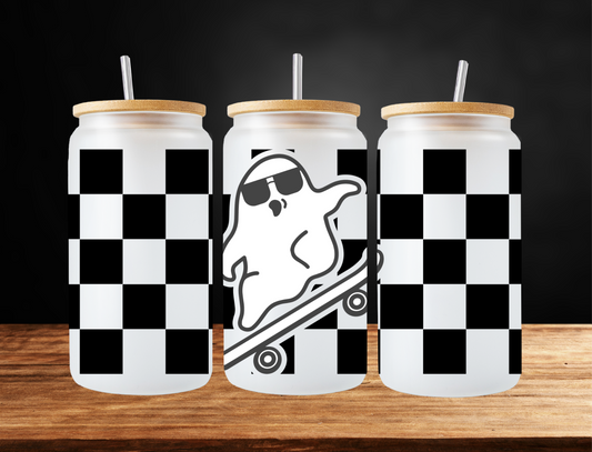 Skating ghost, checkered - UV Libby Wrap
