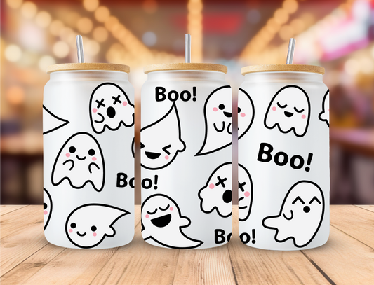Boo! with various ghosts - UV Libby Wrap