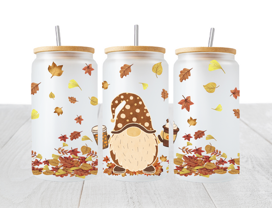 Gnome with falling leaves - UV Libby Wrap