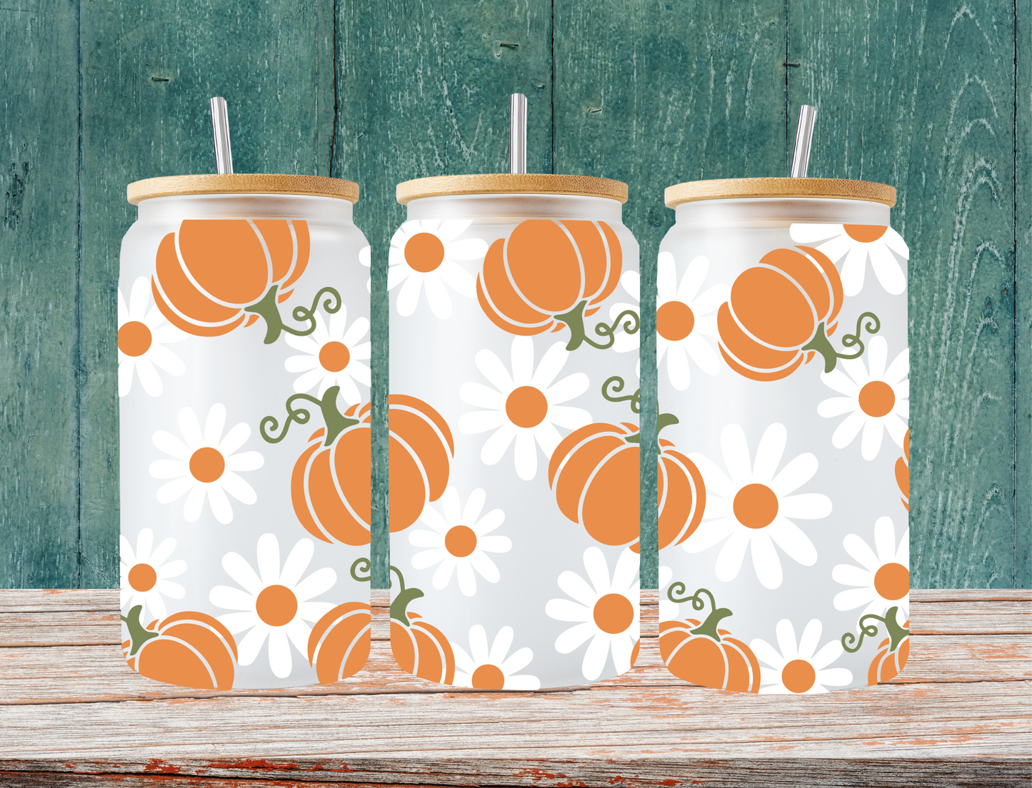 Pumpkins and daisies, big - UV Libby Wrap