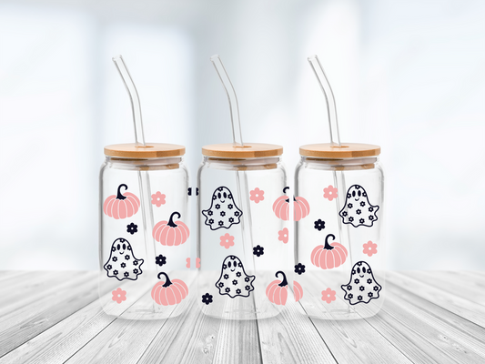 Ghosts and pink pumpkins - UV Libby Wrap