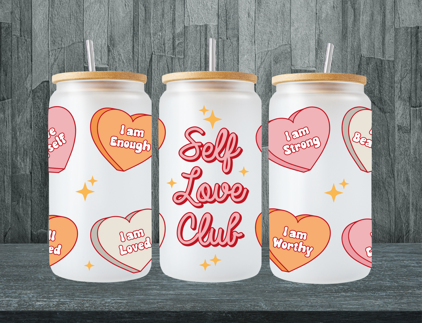 Self love club with candy hearts - UV Libby Wrap