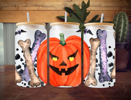 Jack-o-lanterns and bones - UV Libby Wrap