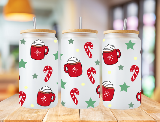Christmas coffee and candy canes - UV Libby Wrap