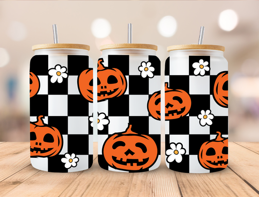 Pumpkin Checkered Daisy - UV Libby Wrap