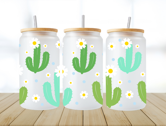 Blue and green cacti - UV Libby Wrap