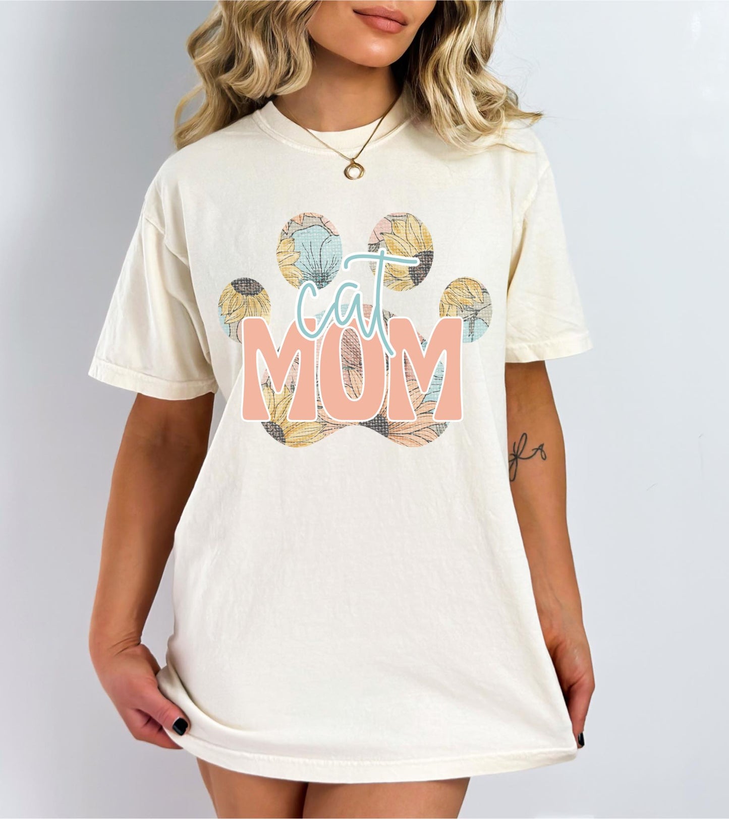 Floral Cat Mom