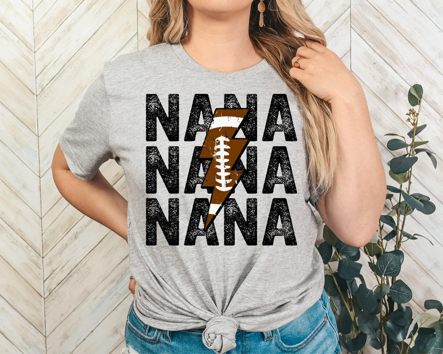 Stacked football lightening Bolt
