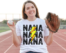 Load image into Gallery viewer, Stacked Softball Lightening Bolt
