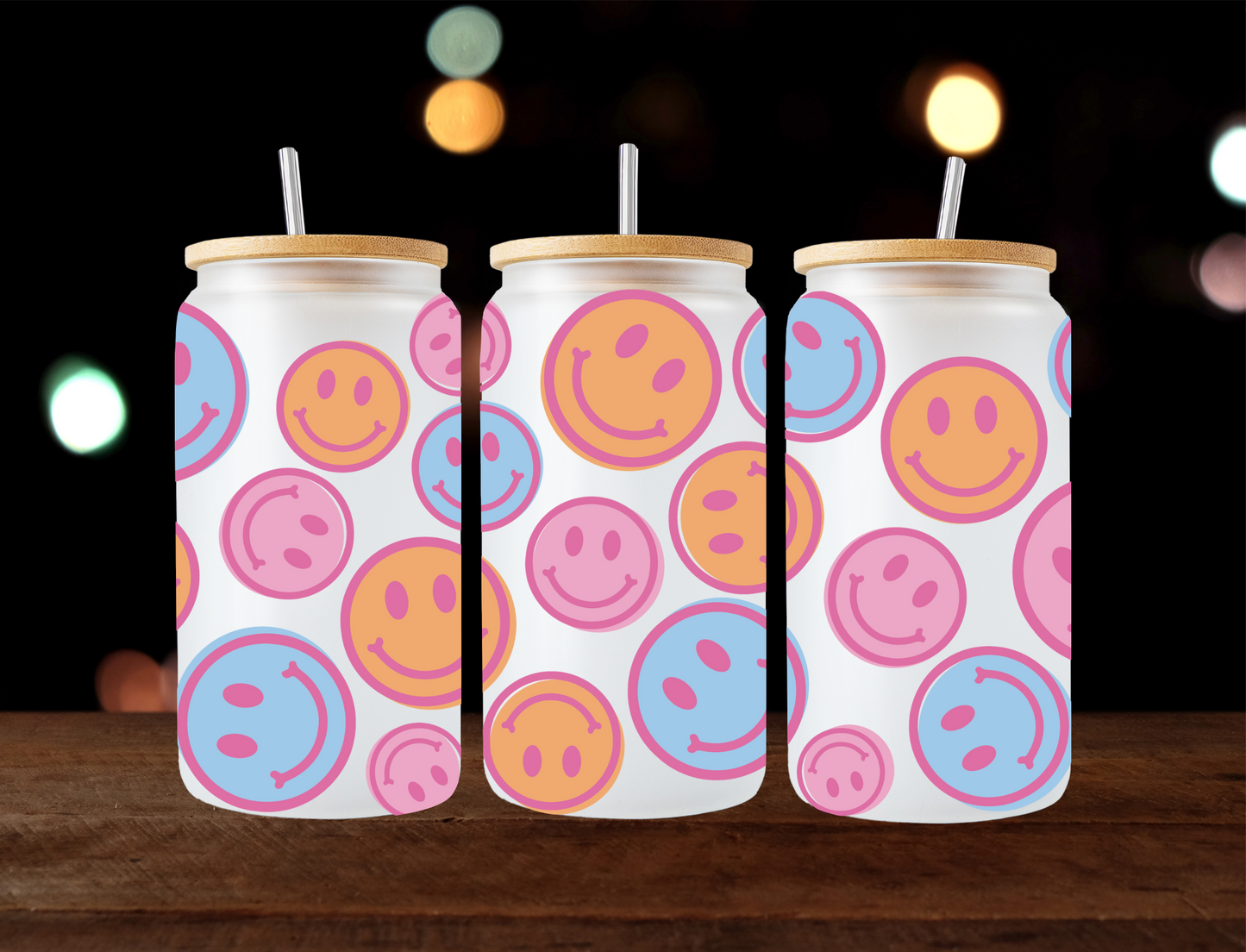 Multicolored smileys - UV Libby Wrap