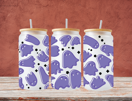 Purple ghosts and stars - UV Libby Wrap