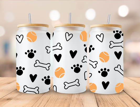 Bones, pawprints and tennis balls - UV Libby Wrap