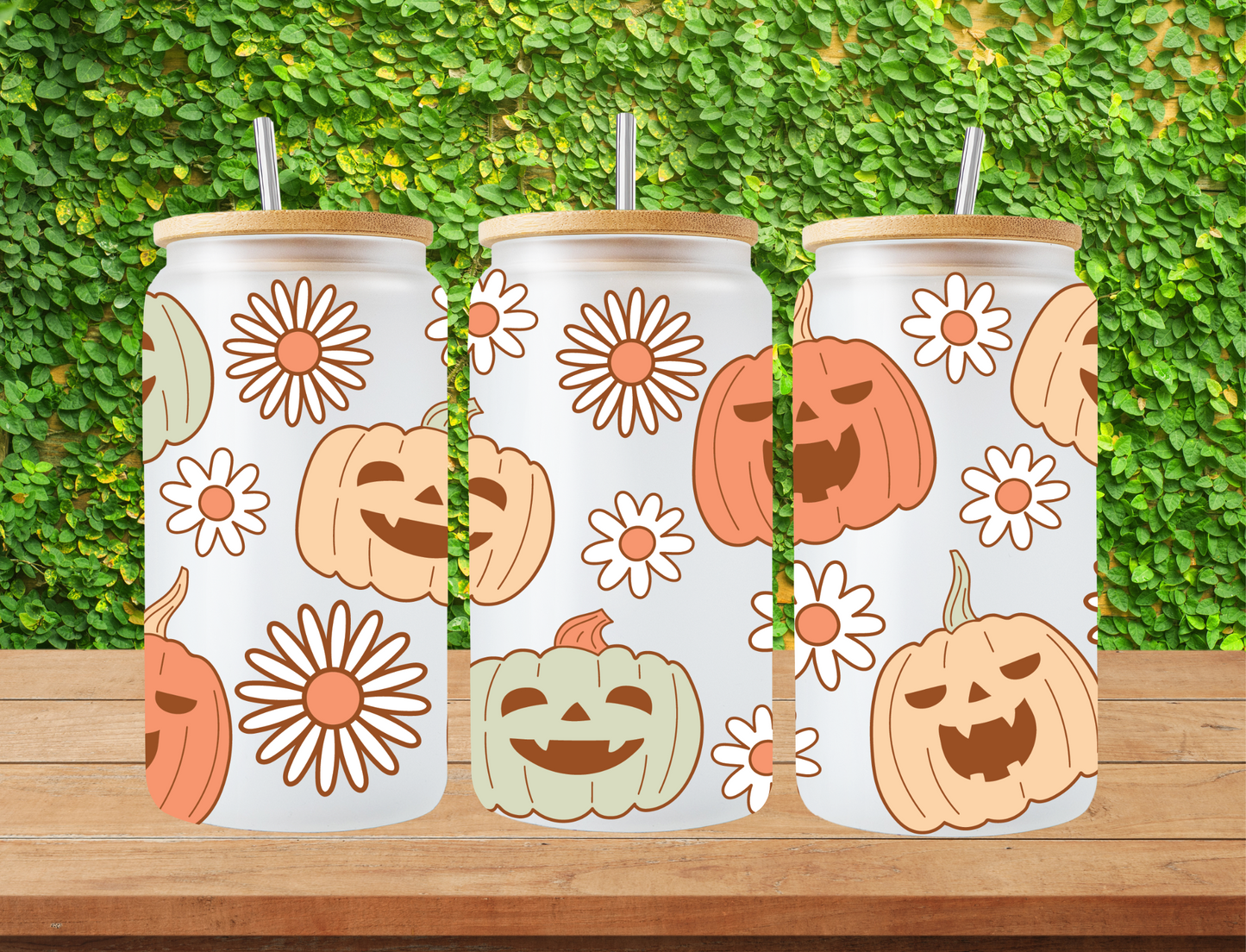 Jack-o-lanterns and daisy's - UV Libby Wrap