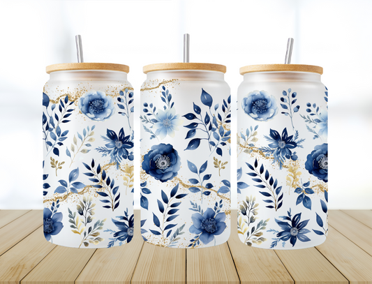 Blue flowers and plants - UV Libby Wrap