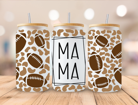 Mama with footballs and giraffe print - UV Libby Wrap