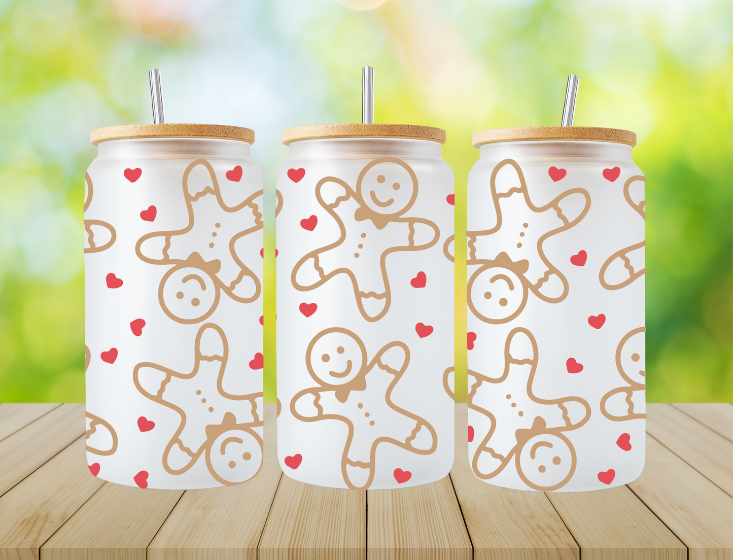 Gingerbread men and hearts - UV Libby Wrap