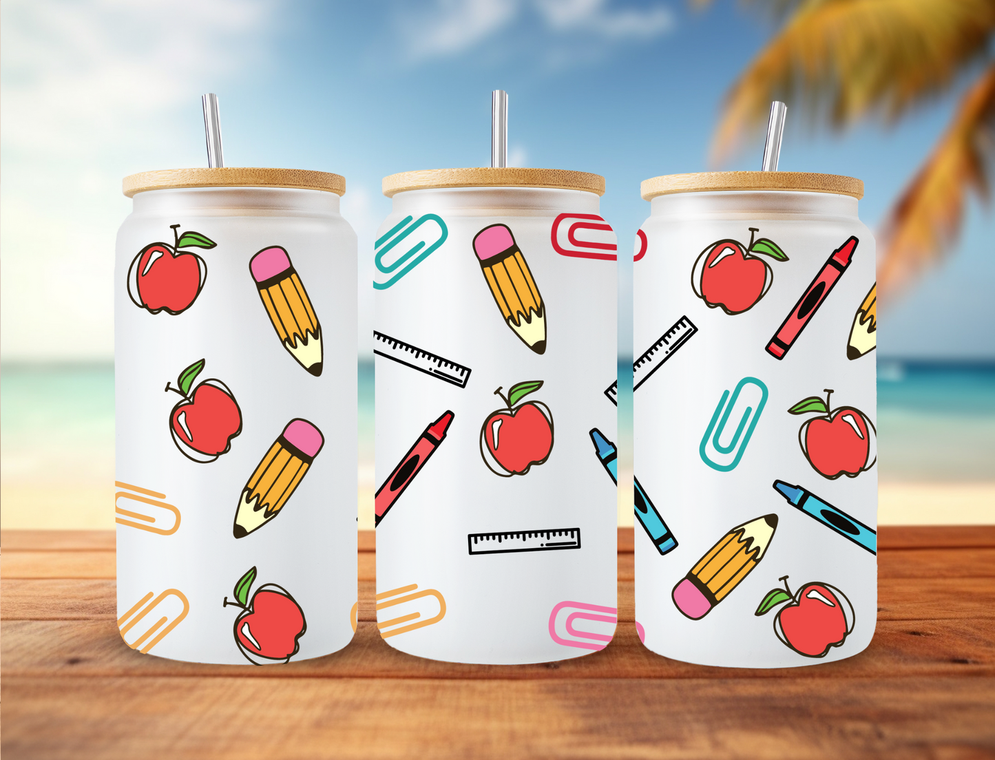 School supplies collage - UV Libby Wrap