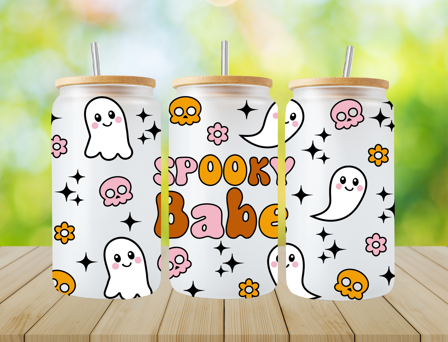 Spooky babe with black sparkle - UV Libby Wrap