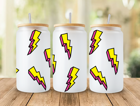 Pink and yellow lightning - UV Libby Wrap