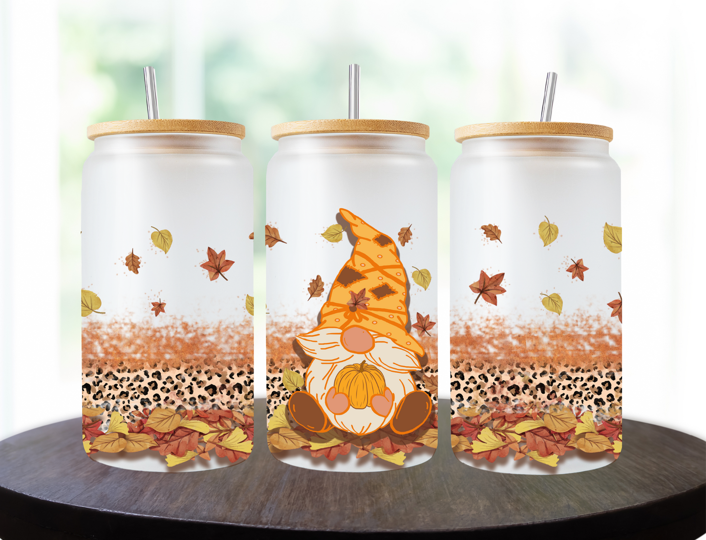 Gnome holding pumpkin - UV Libby Wrap