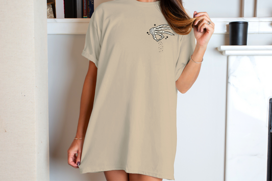 Skull hand salt drip-pocket