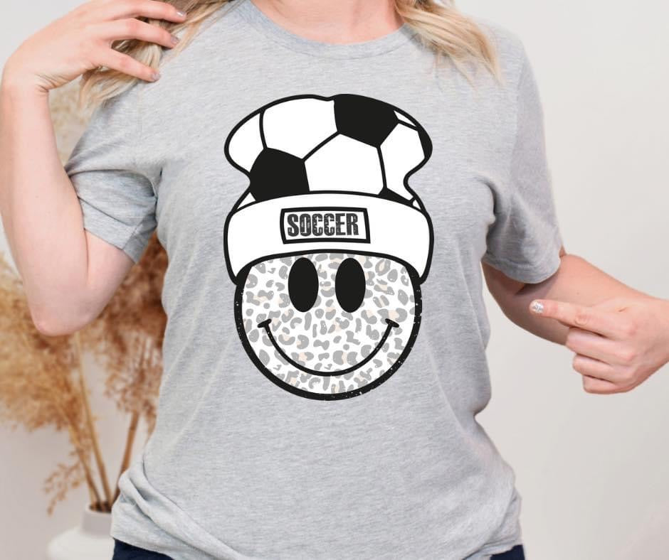 Soccer Smiley Beanie DTF Transfer