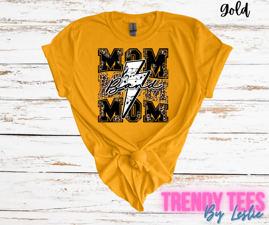 Leopard Lightening Bolt Band Mom