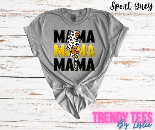 Leopard Lightening Bolt Basketball Mama