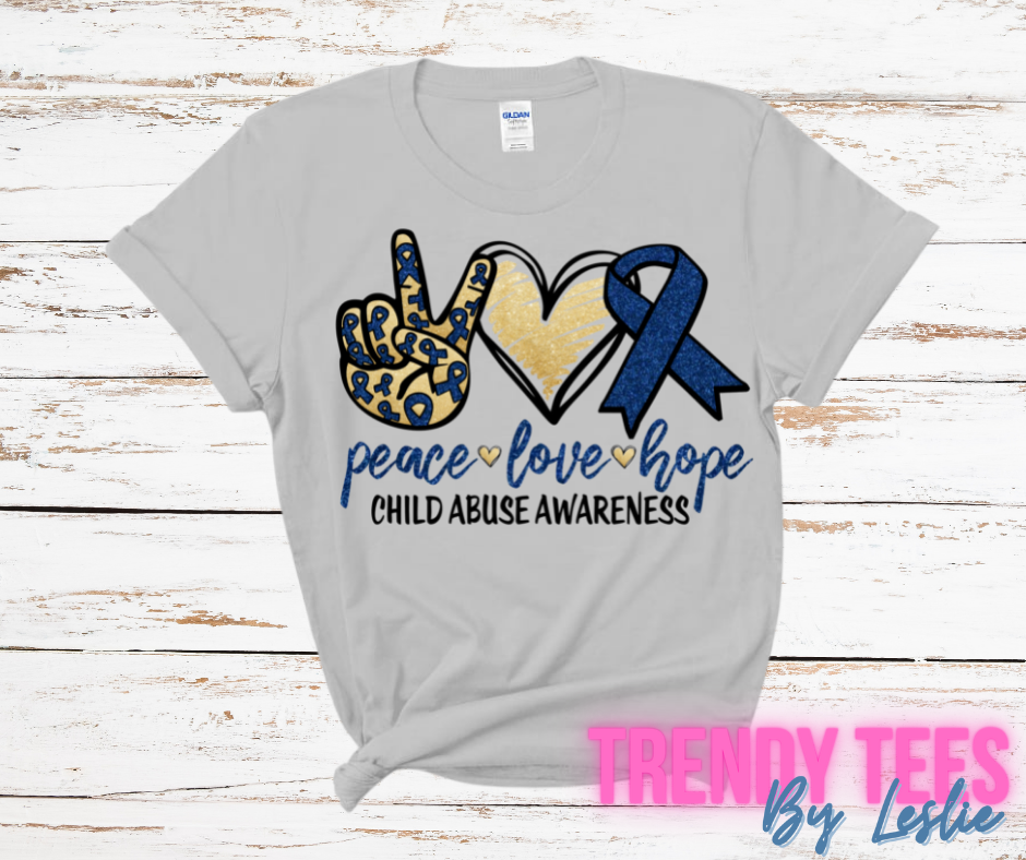 Peace Love Hope Child Abuse Awareness