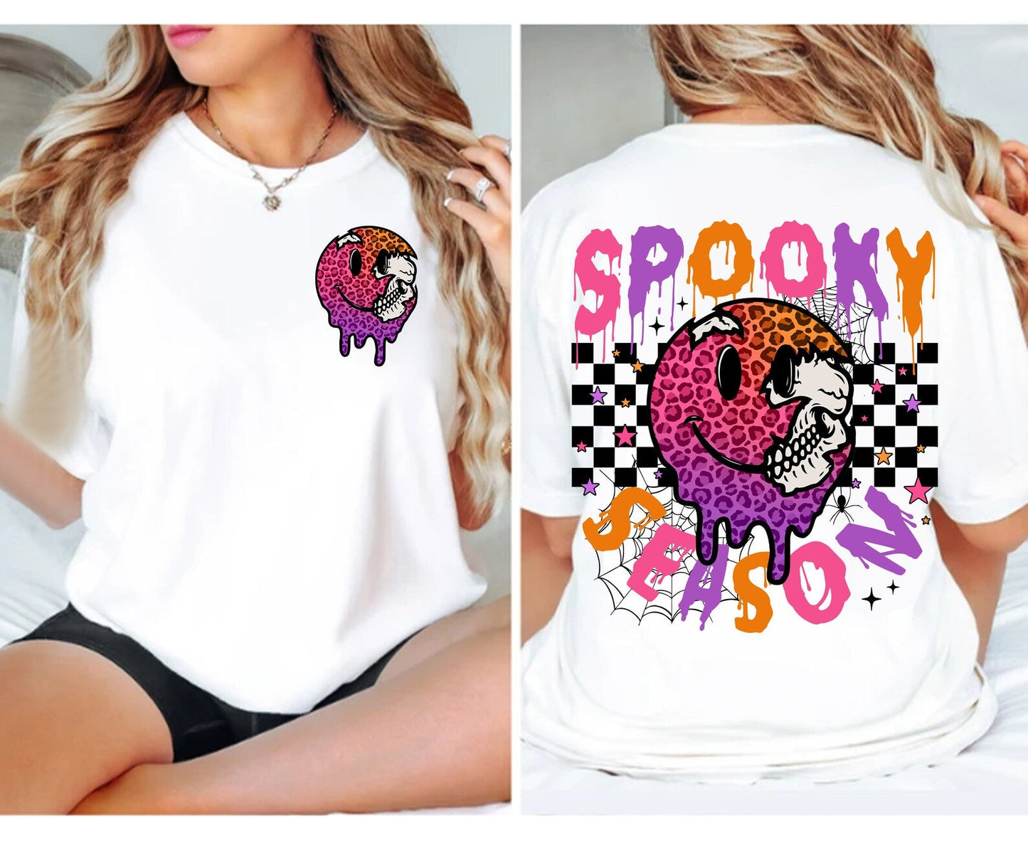 Skull smiley colored- front