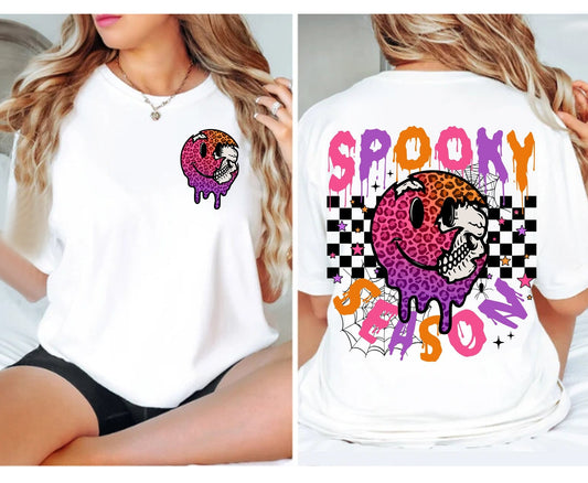 Skull smiley colored- front